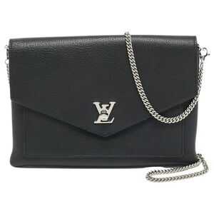 Louis Vuitton Black Leather Chain Mylockme Pochette